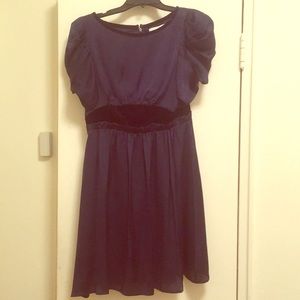 Jessica Simpson navy short sleeve party dress